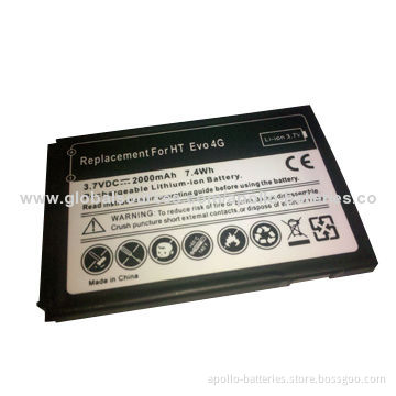 Mobile Phone Battery for HTC EVO 4G/G6/G8/G9, 2000mAh